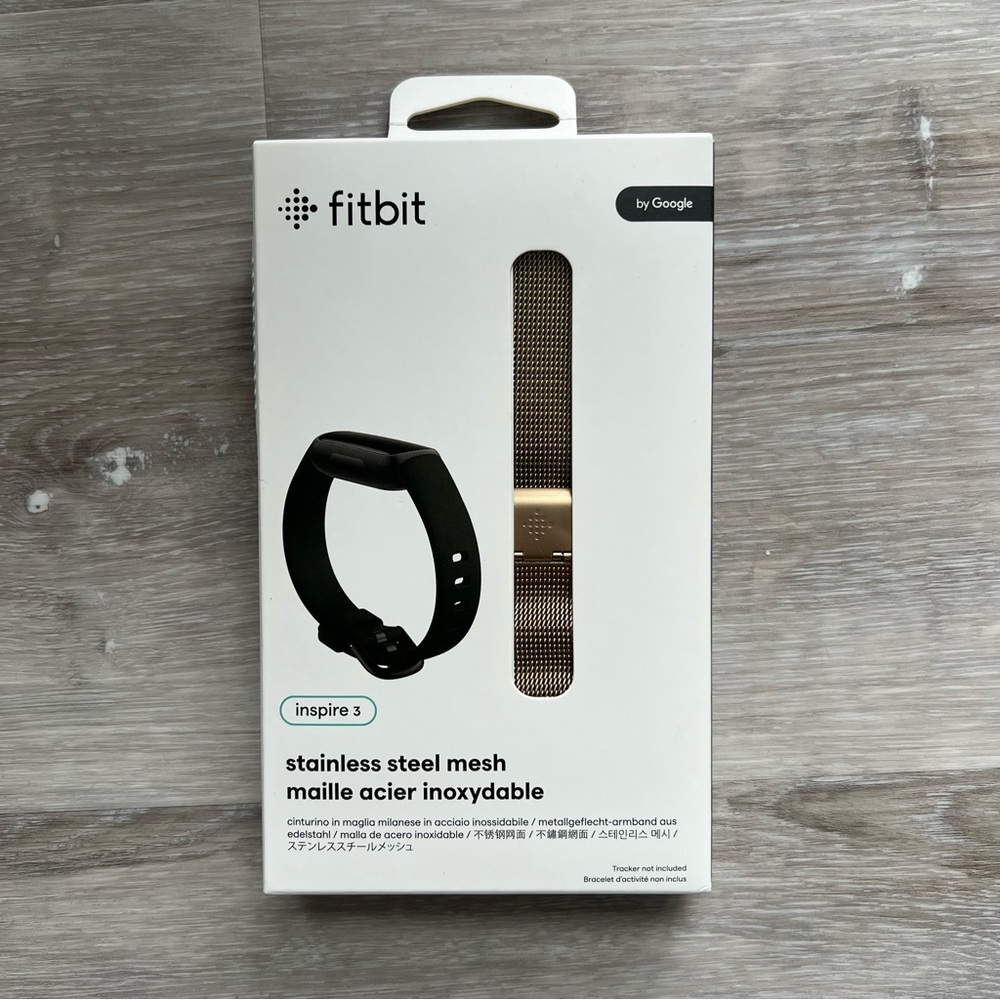 Fitbit Inspire 3 Gold Stainless Steel Mesh Band